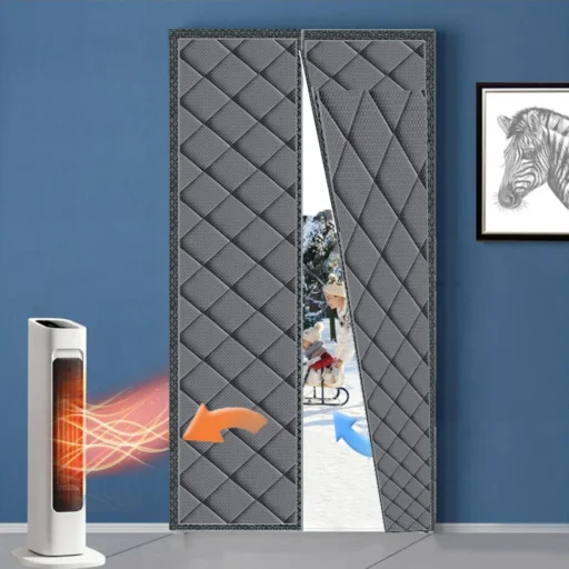 Windproof Magnetic Sound Insulation Door Curtain - Image 3