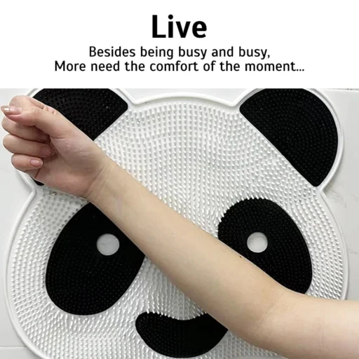 Panda Pattern Non-Slip Massage Bathroom Mat - Image 4