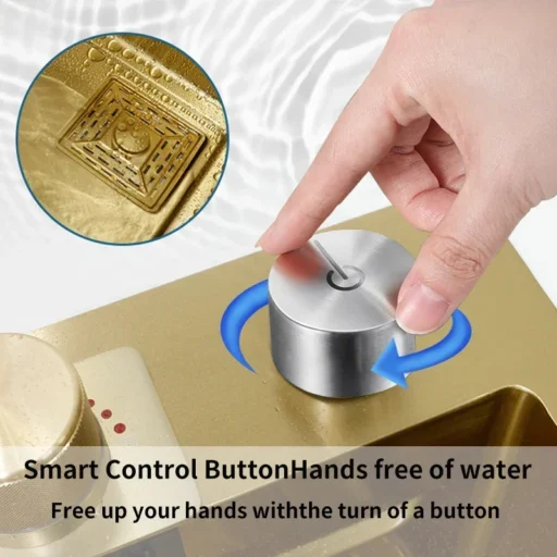 Gold Stream Multifunctional Waterfall Kitchen Sink - Image 5