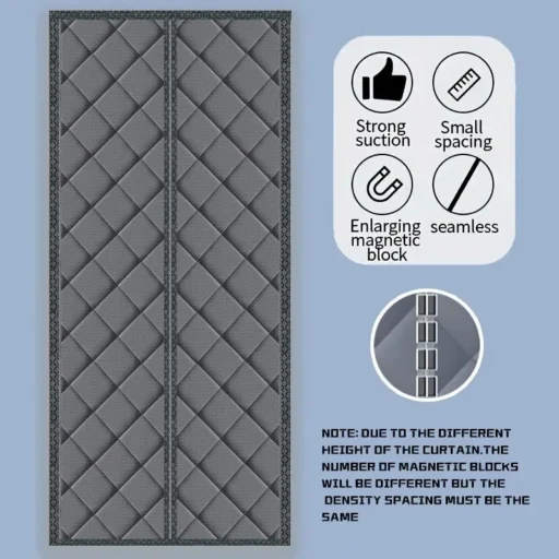 Windproof Magnetic Sound Insulation Door Curtain - Image 2